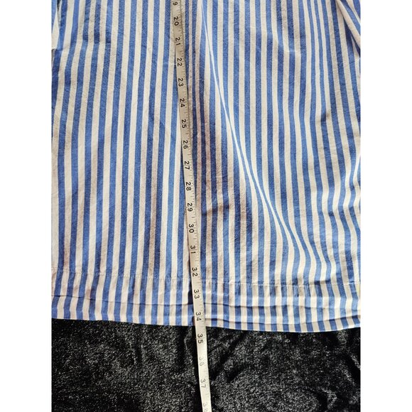 New York & Company White Blue Striped Off The Shoulder Knee Length Dress-SZ 2XL - Picture 8 of 9